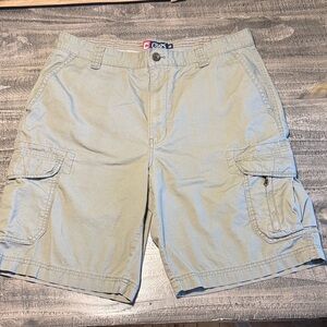 Chaps Men's Light Green Khaki Cargo Shorts 36